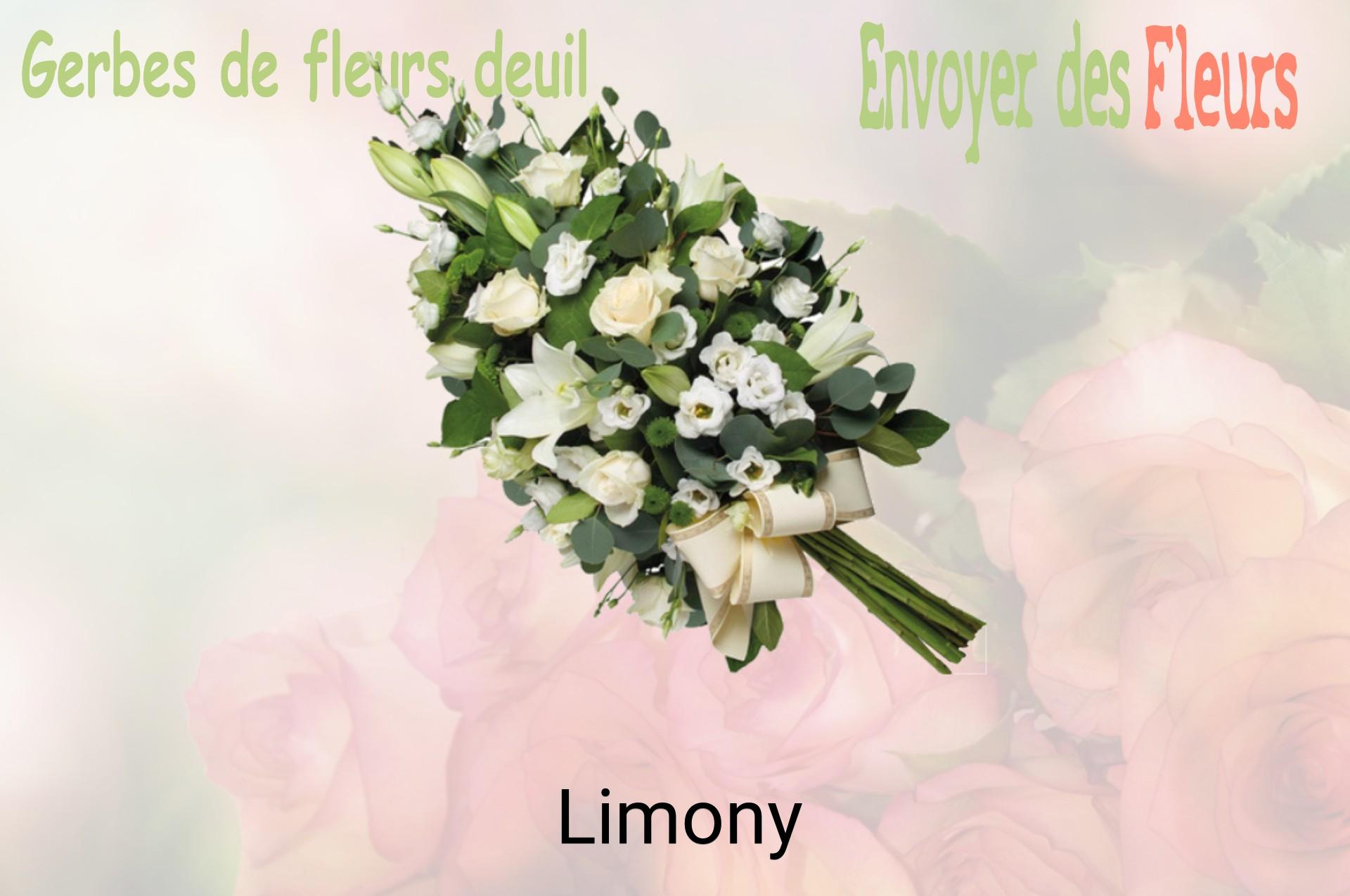 Gerbe de fleurs de deuil livrée à Limony